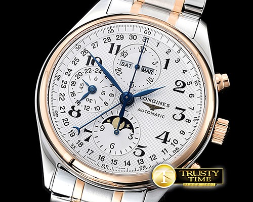 론진 Master Complications Auto RG/SS Wht GSF Asia 7750 -LON021E