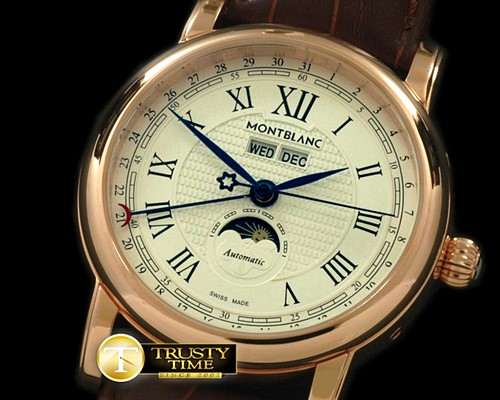 몽블랑 Classic Perpetual Calendar RG/LE White Asian 2813 -MB048A