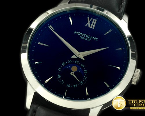 몽블랑 Men Star Classics Secs/Day Phase SS/LE Black Jap Quartz -MB052B