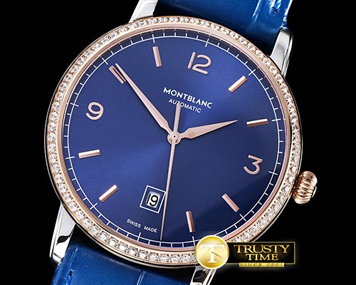 몽블랑 Heritage Chronometrie Diams SS/RG/LE Blue MY9015 Mod -MB058A