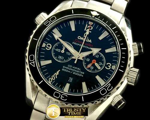 오메가 007 Skyfall Chrono SS/SS Black Jap Qtz -OMG0244