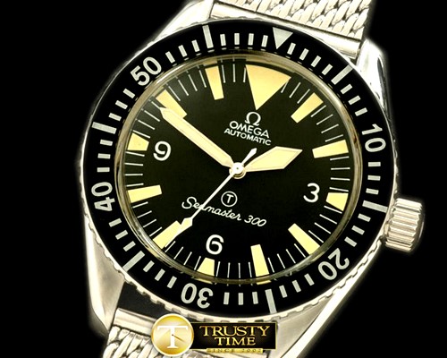 오메가 Vintage Seamaster 300 RNavy SS/ME Blk A2836 -OMG0255