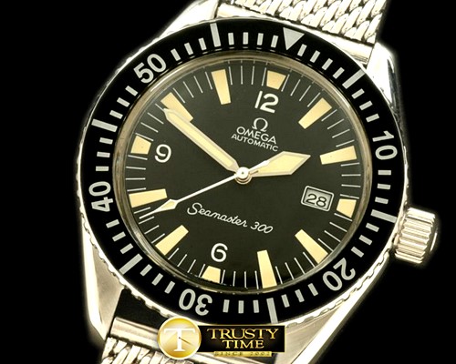 오메가 Vintage Seamaster 300 Date SS/ME Blk A2836 -OMG0256