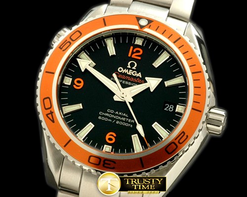 오메가 Planet Ocean Ceramic SS/SS Orange Asian 2836 -OMG0266D