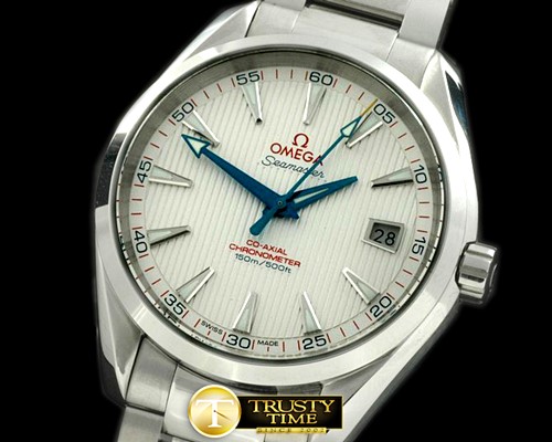오메가 Aqua Terra Auto SS/SS White/Blue Swiss 2824 -OMG0269