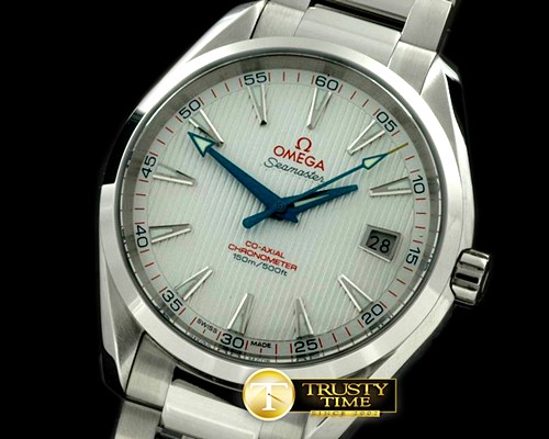 오메가 Aqua Terra Auto SS/SS White/Blue Swiss 2836 -OMG0273A