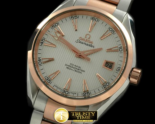 오메가 Aqua Terra Auto SS/RG White Swiss 2836 -OMG0278A
