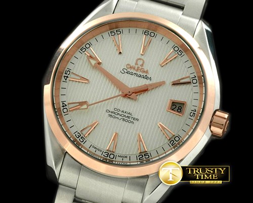 오메가 Aqua Terra Auto SS/RG White Swiss 2836 -OMG0279A