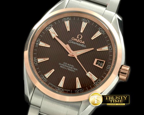 오메가 Aqua Terra Auto SS/RG Brown Swiss 2836 -OMG0279C