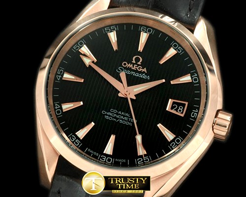 오메가 Aqua Terra Auto RG/LE Black Swiss 2836 -OMG0281A