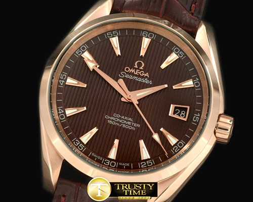 오메가 Aqua Terra Auto RG/LE Brown Swiss 2836 -OMG0281C