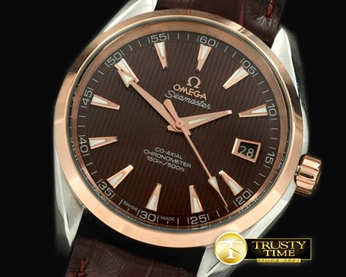 오메가 Aqua Terra Auto SS/RG/LE Brown Swiss 2836 -OMG0282B