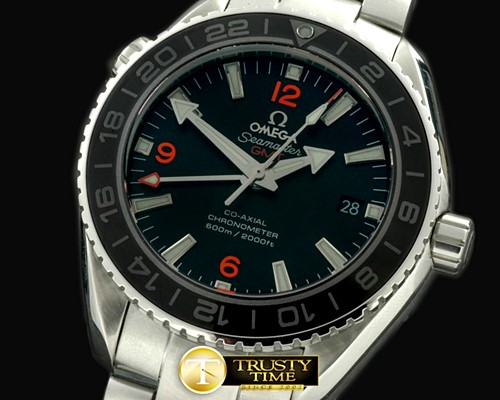 오메가 POcean GMT Ceramic Black SS/SS Swiss Eta 2836 -OMG0284B