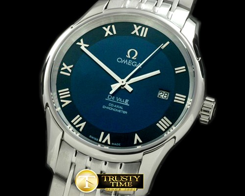 오메가 Deville Co Axial Auto SS/SS Blue Asian 2824 -OMG0294C