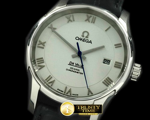 오메가 Deville Co Axial Auto SS/LE White Asian 2824 -OMG0295B
