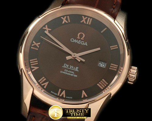 오메가 Deville Co Axial Auto RG/LE Brown Asian 2824 -OMG0297A