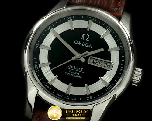 오메가 Deville Co Axial Day/Date SS/LE Black Asian 2836 -OMG0298D