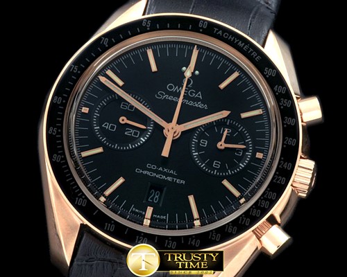 오메가 Speedmaster Moon Watch RG/LE Black Stick A7750 -OMG0354