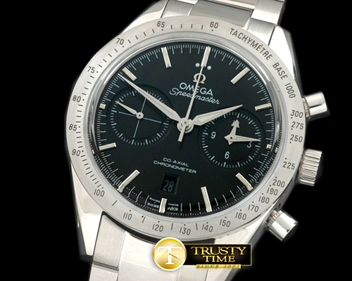 오메가 Speedmaster Moon Watch SS/SS Black Stick A7750 -OMG0359A