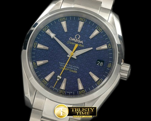 오메가 Aqua Terra 007 SS/SS Blue Miyota 8205 -OMG0366