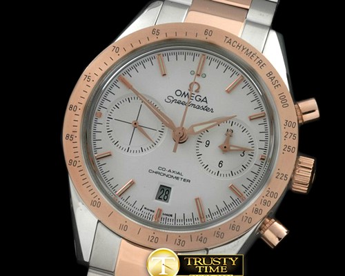 오메가 Speedmaster Moon Watch SS/RG White Stick A7750 -OMG0372A