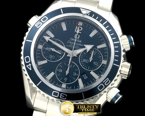 오메가 Planet Ocean 45.5 Chrono SS/SS Blue 7753 -OMG0374A