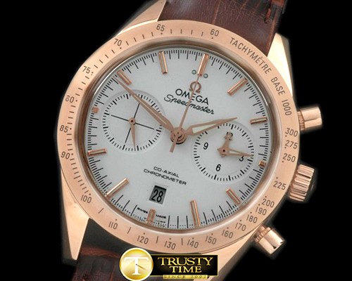 오메가 Speedmaster Moon Watch RG/LE White Stick A7750 -OMG0375B