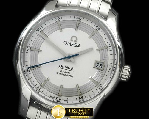 오메가 Deville Hour Vision Co Axial SS/SS White M8205 -OMG0377