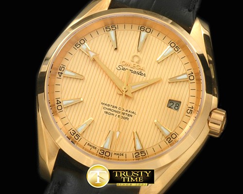 오메가 Aqua Terra Auto YG/LE Gold Miyota 8205 -OMG0391