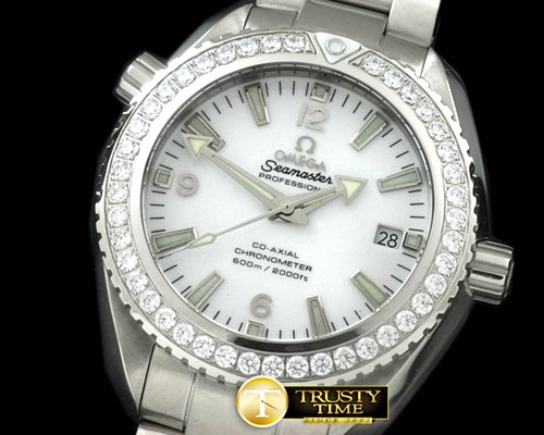 오메가 POcean Ceramic SS/SS White Miyota 8205 -OMG0402