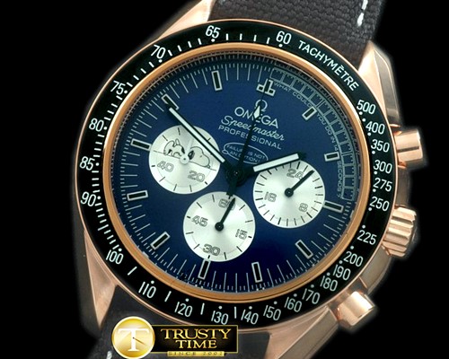 오메가 Speedmaster Snoppy RG/LE Blue OS20 Quartz -OMG0412C