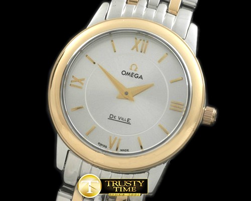 오메가 Deville Prestige SS/YG White Jap Qtz -OMG0426A