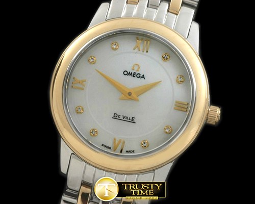 오메가 Deville Prestige SS/YG MOP White Jap Qtz -OMG0426B