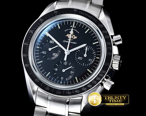 오메가 Speedmaster 50th Anni SS/SS Black Asia Venus 75 -OMG0448A