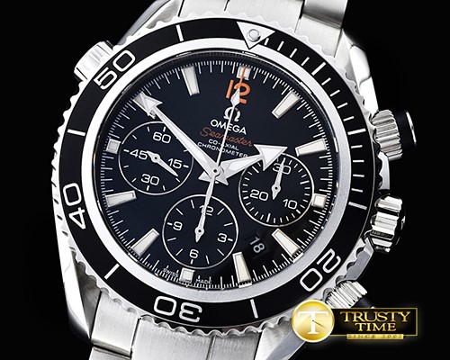 오메가 Planet Ocean Chrono SS/SS Black JHF A7750 -OMG0457B