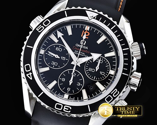 오메가 Planet Ocean Chrono SS/RU Black JHF A7750 -OMG0457D