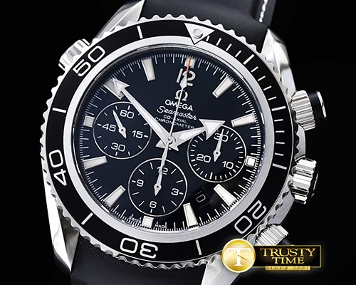 오메가 Planet Ocean Chrono SS/RU Black JHF A7750 -OMG0457E