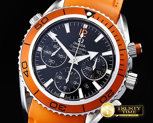 오메가 Planet Ocean Chrono SS/RU Black JHF A7750 -OMG0457F
