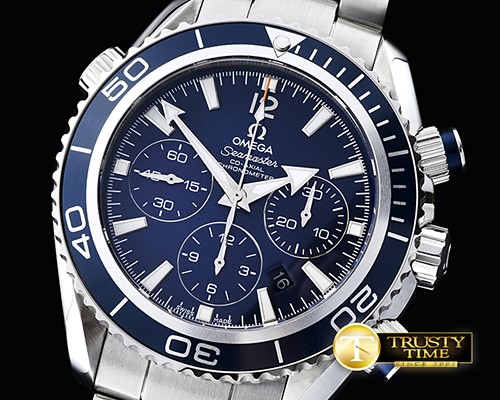 오메가 Planet Ocean Chrono SS/SS Blue JHF A7750 -OMG0457I
