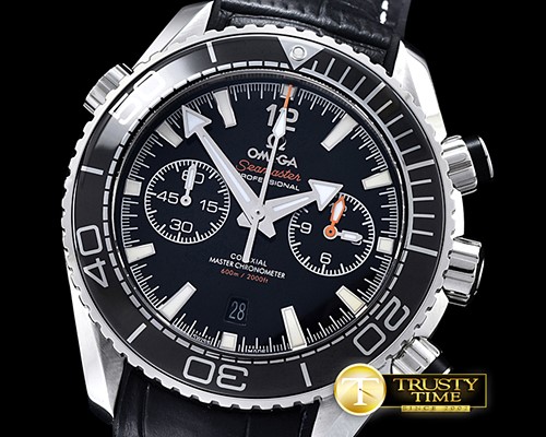 오메가 POcean Chrono JHF SS/LE Black A7750 -OMG0460B