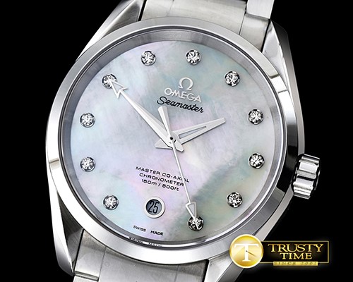 오메가 Aqua Terra 38mm SS/SS Wht MOP JHF A2836 Mod8501 -OMG0462E