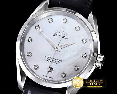 오메가 Aqua Terra 38mm SS/LE Wht MOP JHF A2836 Mod8501 -OMG0462G