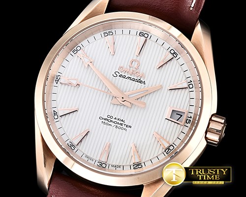 오메가 Aqua Terra 38mm RG/LE2 White A2836 Mod8500 JHF -OMG0464L