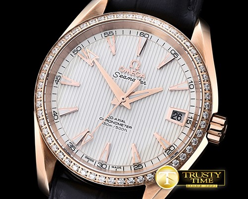 오메가 Aqua Terra 38mm RG/LE2 White Diam A2836 Mod8500 JHF -OMG0464M