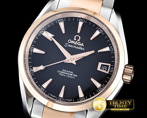 오메가 Aqua Terra 38mm RG/SS Black JHF A2836 Mod8500 -OMG0465A