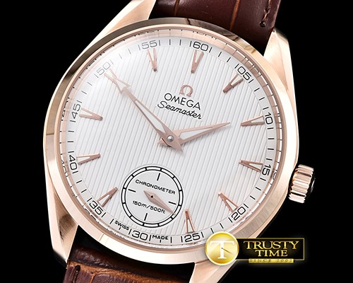 오메가 Aqua Terra XXL Small Secs RG/LE White Asia HW -OMG0482A