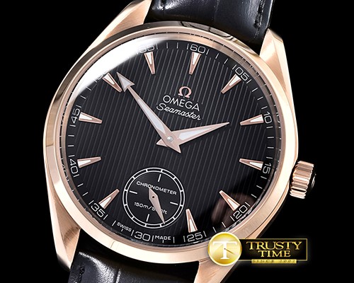오메가 Aqua Terra XXL Small Secs RG/LE Black Asia HW -OMG0482C