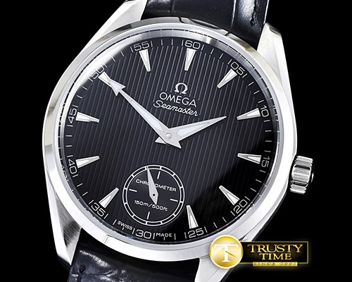오메가 Aqua Terra XXL Small Secs SS/LE Black Asia HW -OMG0483B