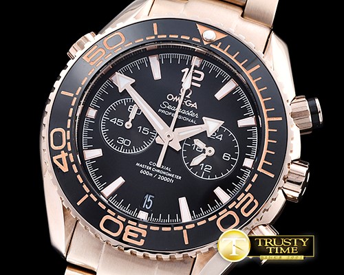 오메가 Basel 2016 POcean Chrono RG/RG Black OS20 Quartz -OMG0489D