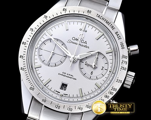 오메가 SpeedMaster '57 SS/SS White JHF Asia 7750 Mod 9300 -OMG0495C